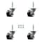 Service Caster Nylon Swivel TS Caster w/2.8" Black Wheel and 16mm x 2.0mm x 138mm Stems, 4PK SCC-TPLV30S72-NYR-770-ZC-4 - alternate 2
